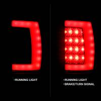 ANZO 1994-2001 Dodge Ram 1500 LED Taillights Plank Style Black w/Clear Lens - Image 2
