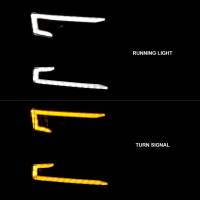 ANZO 19-22 Chevrolet Silverado 1500 LED Proj HL w/Lgt Bar SwBk Seq. Blk w/In. Light - Passenger Side - Image 2