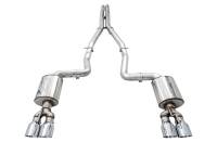 AWE Tuning - AWE 2015+ Dodge Challenger 6.4L/6.2L Non-Resonated Touring Edition Exhaust - Quad Silver Tips - Image 5
