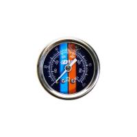 DeatschWerks - DeatschWerks 0-100 PSI 1/8in NPT Mechanical Fuel Pressure Gauge 1.5in Diam. Black Housing Blue Face - Image 1