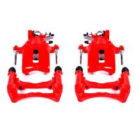 Power Stop 05-14 Ford Mustang Rear Red Calipers w/Brackets - Pair
