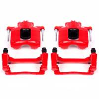 Power Stop 07-18 Jeep Wrangler JK Front Red Calipers w/Brackets - Pair