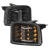 Spec'D Tuning Products - Spec-D 2015-2021 Subaru WRX / 2015-2017 WRX STI Sequential Front Bumper LED Turn Signal Lights (Matte Black Housing/Clear Lens) - Image 1