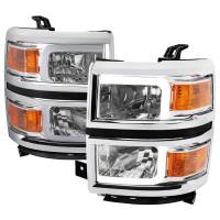 Spec'D Tuning Products - Spec-D 2014-2015 Chevrolet Silverado 1500 LED Bar Factory Style Headlights (Chrome Housing/Clear Lens) - Image 1