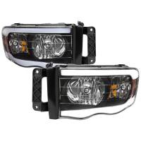 Spec'D Tuning Products - Spec-D 2002-2005 Dodge RAM 1500/2003-2005 Dodge RAM 2500/3500 LED Tube Factory Style Headlights (Matte Black Housing)/Clear Lens) - Image 1