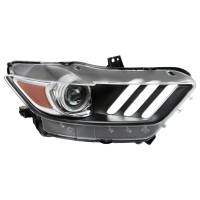 Spec'D Tuning Products - Spec-D 2015-2017 Ford Mustang / 2018-2020 Mustang Shelby LED Strip Xenon HID Projector Headlights - Passenger Side Only (Matte Black Housing/Clear Lens) - Image 1