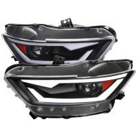 Spec'D Tuning Products - Spec-D 2015-2017 Ford Mustang / 2018-2020 Mustang Shelby LED Bar Xenon HID Projector Headlights (Matte Black Housing/Clear Lens) - Image 1