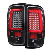 Spec'D Tuning Products - Spec-D 2007-2013 GMC Sierra 1500 / 2007-2014 Sierra 2500HD 3500HD C-Bar LED Tail Lights (Jet Black Housing/Clear Lens) - Image 1