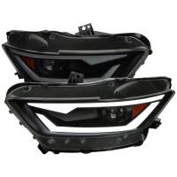 Spec'D Tuning Products - Spec-D 2015-2017 Ford Mustang / 2018-2020 Mustang Shelby LED Bar Xenon HID Projector Headlights (Black Housing/Smoke Lens) - Image 1