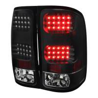 Spec'D Tuning Products - Spec-D 2007-2013 GMC Sierra 1500 / 2007-2014 Sierra 2500HD 3500HD LED Tail Lights - V2 (Matte Black Housing/Clear Lens) - Image 1
