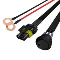 Spec'D Tuning Products - Spec-D Universal 9' 12 Gauge Fog Lights Wiring Harness Kit w/ 1 Connector, Fuse, On/Off Switch, & Relay - Image 1