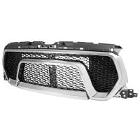 Spec'D Tuning Products - Spec-D 2019-2020 Dodge RAM 1500 Glossy Black ABS Chrome Trim Rebel Style Mesh Grille - Image 1