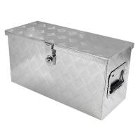 Spec'D Tuning Products - Spec-D Universal 24" Heavy Duty Silver Aluminum Truck Tool Box w/ Side Handles, Lock, & Keys - Image 1
