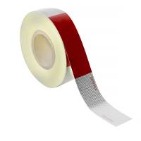 Spec'D Tuning Products - Spec-D 2" Wide Red/White DOT-C2 Approved Conspicuity Reflective Safety Tape (164 FT) - Image 1
