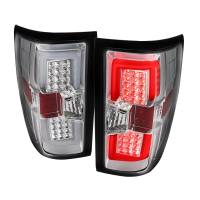 Spec'D Tuning Products - Spec-D 2014-2018 Chevrolet Silverado 1500/ 2015-2019 Silverado 2500HD 3500HD GMC Sierra 3500HD LED Tail Lights (Chrome Housing/Clear Lens) - Image 1