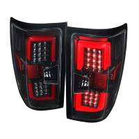 Spec'D Tuning Products - Spec-D 2014-2018 Chevrolet Silverado 1500/ 2015-2019 Silverado 2500HD 3500HD GMC Sierra 3500HD LED Tail Lights (Jet Black Housing/Clear Lens) - Image 1