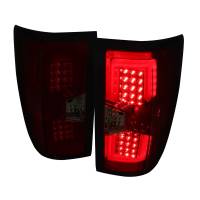 Spec'D Tuning Products - Spec-D 2014-2018 Chevrolet Silverado 1500/ 2015-2019 Silverado 2500HD 3500HD GMC Sierra 3500HD LED Tail Lights (Chrome Housing/Red Smoke Lens) - Image 1