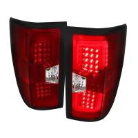 Spec'D Tuning Products - Spec-D 2014-2018 Chevrolet Silverado 1500/ 2015-2019 Silverado 2500HD 3500HD GMC Sierra 3500HD LED Tail Lights (Chrome Housing/Red Lens) - Image 1