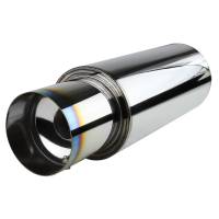 Spec'D Tuning Products - Spec-D Apexi N1 Style 2.5" Inlet Exhaust Muffler - 4" Burnt Blue Tip - Image 1