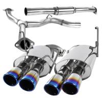 Spec'D Tuning Products - Spec-D 2008-2014 Subaru Impreza WRX STI Sedan Dual Catback Exhaust System (Burnt Quad Tip) - Image 1