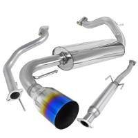 Spec'D Tuning Products - Spec-D 1988-1991 Honda CRX Hatchback T-304 Stainless Steel N1 Style Catback Exhaust System w/ Burnt Tip - Image 1