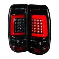 Spec'D Tuning Products - Spec-D 1999-2002 Chevrolet Silverado/ 1999-2006 GMC Sierra LED Tail Lights - G2 (Jet Black Housing/Clear Lens) - Image 1