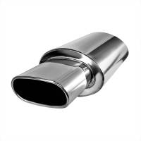 Spec'D Tuning Products - Spec-D Universal 2.5" Inlet Stainless Steel Exhaust Muffler w/ Oval Tip - Image 1