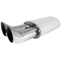 Spec'D Tuning Products - Spec-D Universal DTM Style 2.5" Inlet/3" Outlet Stainless Steel Exhaust Muffler w/ Dual Tips - Image 1