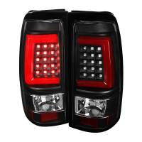 Spec'D Tuning Products - Spec-D 2003-2006 Chevrolet Silverado Red C Bar LED Tail Lights - G2 (Black Housing/Clear Lens) - Image 1