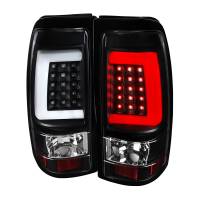 Spec'D Tuning Products - Spec-D 1999-2002 Chevrolet Silverado/ 1999-2006 GMC Sierra LED Tail Lights - G2 (Matte Black Housing/Clear Lens) - Image 1