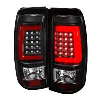 Spec'D Tuning Products - Spec-D 1999-2002 Chevrolet Silverado/ 1999-2006 GMC Sierra Red Bar LED Tail Lights - G2 (Black Housing/Clear Lens) - Image 1
