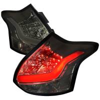 Spec'D Tuning Products - Spec-D 2012-2014 Ford Focus Hatchback LED Tail Lights (Chrome Housing/Smoke Lens) - Image 1