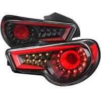 Spec'D Tuning Products - Spec-D 2012-2016 Scion FRS/ Subaru BRZ/ Toyota 86 LED Tail Lights (Satin Black Housing/Clear Lens) - Image 1