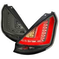 Spec'D Tuning Products - Spec-D 2011-2013 Ford Fiesta Hatchback LED Tail Lights (Chrome Housing/Smoke Lens) - Image 1