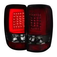 Spec'D Tuning Products - Spec-D 2000-2006 Chevrolet Suburban/Tahoe GMC Yukon/Yukon XL LED C Bar Tail Lights (Chrome Housing/Red Smoke Lens) - Image 1