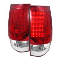 Spec'D Tuning Products - Spec-D 2007-2014 Chevrolet Tahoe/Suburban LED Tail Lights (Chrome Housing/Red Clear Lens) - Image 1