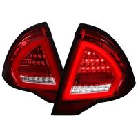 Spec'D Tuning Products - Spec-D 2010-2012 Ford Fusion LED Tail Lights (Chrome Housing/Red Clear Lens) - Image 1