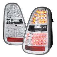 Spec'D Tuning Products - Spec-D 2005-2006 Mini Cooper S LED Tail Lights (Chrome Housing/Clear Lens) - Image 1