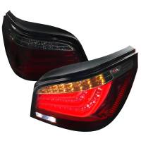 Spec'D Tuning Products - Spec-D 2008-2010 BMW E60 5 Series Sedan LED Tail Lights (Chrome Housing/Red Smoke Lens) - Image 1