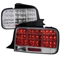 Spec'D Tuning Products - Spec-D 2005-2009 Ford Mustang Sequential LED Tail Lights (Chrome Housing/Clear Lens) - Image 1