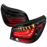 Spec'D Tuning Products - Spec-D 2008-2010 BMW E60 5 Series Sedan LED Tail Lights (Jet Black Housing/Clear Lens) - Image 1