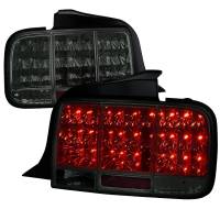 Spec'D Tuning Products - Spec-D 2005-2009 Ford Mustang Sequential LED Tail Lights (Chrome Housing/Smoke Lens) - Image 1