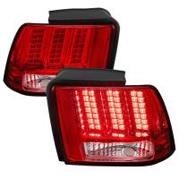 Spec'D Tuning Products - Spec-D 1999-2004 Ford Mustang Sequential LED Tail Lights - RS (Chrome Housing/Red Lens) - Image 1