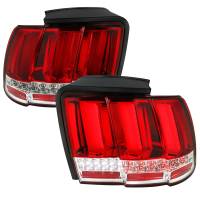 Spec'D Tuning Products - Spec-D 1999-2004 Ford Mustang Sequential LED Tail Lights (Chrome Housing/Red Lens) - Image 1