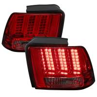 Spec'D Tuning Products - Spec-D 1999-2004 Ford Mustang Sequential LED Tail Lights - RS (Chrome Housing/Red Smoke Lens) - Image 1