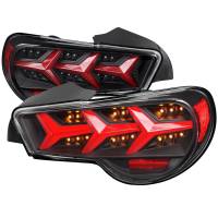 Spec'D Tuning Products - Spec-D 2013-2016 Scion FRS/ Subaru BRZ Lambo Style Sequential LED Tail Lights (Jet Black Housing/Clear Lens) - Image 1
