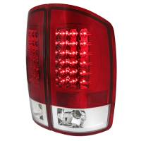 Spec'D Tuning Products - Spec-D 2002-2006 Dodge RAM LED Tail Lights (Chrome Housing/Red Clear Lens) - Image 1