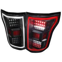 Spec'D Tuning Products - Spec-D 2015-2017 Ford F-150 V2 LED Tail Lights (Matte Black Housing/Clear Lens) - Image 1