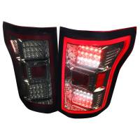 Spec'D Tuning Products - Spec-D 2015-2017 Ford F-150 LED Tail Lights (Chrome Housing/Red Smoke Lens) - Image 1