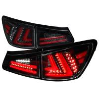 Spec'D Tuning Products - Spec-D 2006-2008 Lexus IS250/IS350 LED Tail Lights & Trunk Lights (Jet Black Housing/Clear Lens) - Image 1